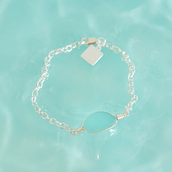 Cornish Sea Glass Bracelet Aqua, 2 of 7