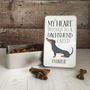 Personalised My Heart Belongs To A Dachshund Treat Tin, thumbnail 1 of 2