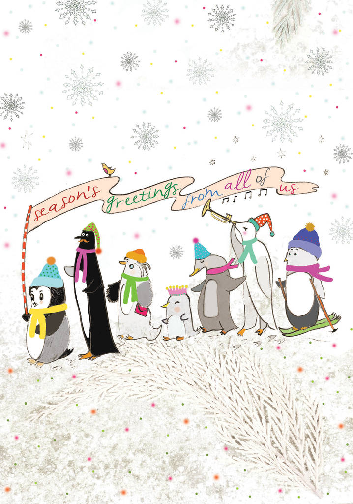 'season's greetings from all of us' christmas card by fay's studio | notonthehighstreet.com