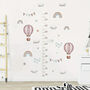 Height Chart Rainbows Clouds Balloons Bunting Stickers, thumbnail 1 of 3