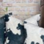 Cowhide Pattern Velvet Cushions Friesian, thumbnail 7 of 12