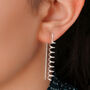 Threader Coil Sterling Silver Earrings, thumbnail 4 of 5