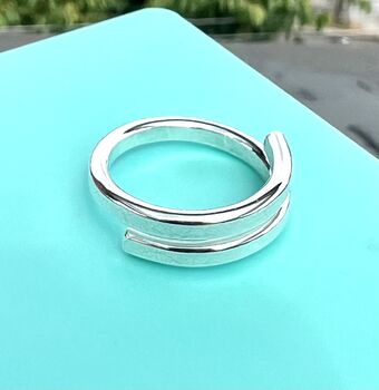 Wrap Around Solid Sterling Silver Thumb Ring, 4 of 5
