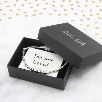 You Are Loved Morse Code Bracelet, 5 of 9