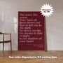 Personalised Custom Lyric Print, thumbnail 5 of 11