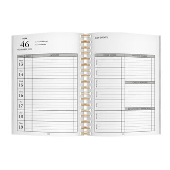 Personalised Lines Combined Diary And Notebook, 4 of 6