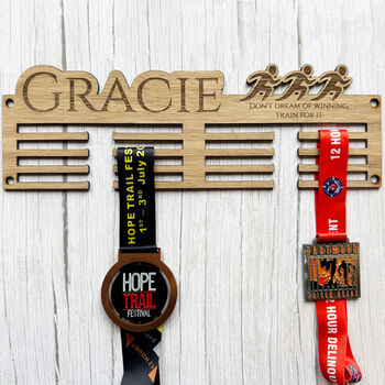 Personalised Engraved Medal Holder For Children, 4 of 6