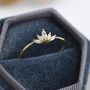 Sterling Silver Marquise Crown Ring, thumbnail 5 of 12