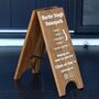 Personalised Solid Oak A Board |Perfect For Hotels Or Shops, thumbnail 2 of 12