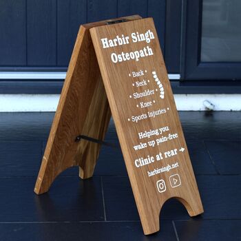 Personalised Solid Oak A Board |Perfect For Hotels Or Shops, 2 of 12