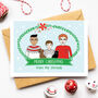 Personalised Christmas Family Portrait Card Or Pack, thumbnail 1 of 8