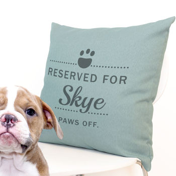 Personalised Reserved For Pet Cushion, 6 of 7
