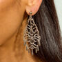 Sterling Silver Element Web Earrings, thumbnail 2 of 5