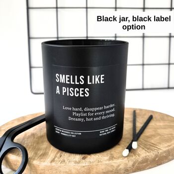 Personalised Aquarius Zodiac Candle With Custom Text, 11 of 11