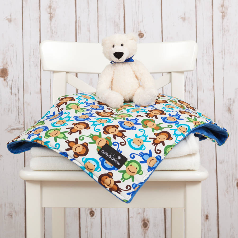 Cheeky Monkeys Baby Blanket By Betty Bramble