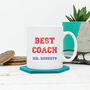 Varsity Style Personalised Best Coach Mug, thumbnail 2 of 4