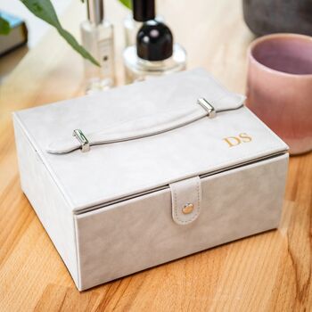 Personalised Two Tiered Large Jewellery Box With Drawer Perfect Wedding Gift, 11 of 12