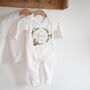 Woodland Personalised Initial Baby Outfit, thumbnail 4 of 7