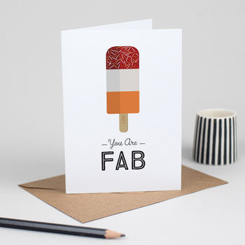 Retro Lolly Valentine's Card 'You Are Fab' Card, 4 of 5