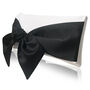 Ivory And Black Satin Bow Bridal Clutch Handbag Hope, thumbnail 3 of 7