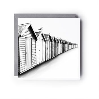 Beach Huts Seaside Greeting Card, 2 of 5