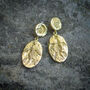 Sterling Silver/18ct Gold Plated Fossil Earrings, thumbnail 1 of 7