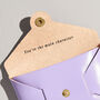 Personalised Lilac Wavy Leather Card + Coin Purse, thumbnail 4 of 5