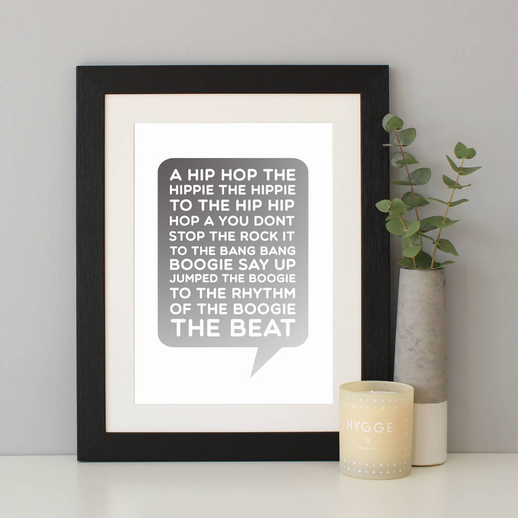 Rapper S Delight Song Lyrics Print By Hope And Love