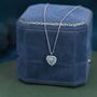Opal Heart Pendant Necklace In Sterling Silver, thumbnail 2 of 11