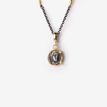 Ancient Medusa Coin Clip On Pendant, 3 of 6