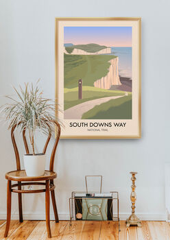 South Downs Way National Trail Poster Art Print, 5 of 8