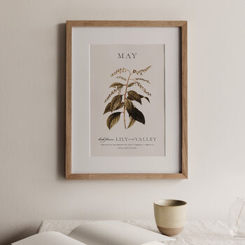 Birth Flower Wall Print 'Lily Of The Valley' For May, 3 of 9