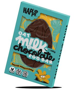 Happi Oat M!Lk Salted Honeycomb Easter Egg Bar 140g, 3 of 4