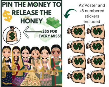 Pin The Money To Release The Honey Asian Doli Game, 2 of 6