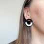 Annu Wooden Loop Stud Earrings, thumbnail 3 of 6