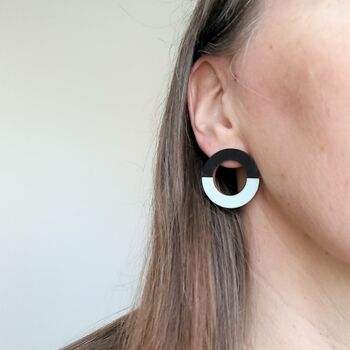 Annu Wooden Loop Stud Earrings, 3 of 6