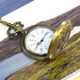 Personalised Bronze Pocket Watch With Sextant Design, thumbnail 4 of 6