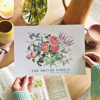 Our Story In Bloom Print Language Of Flowers, 4 of 9