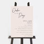 Minimal Script Wedding Order Of The Day Sign, thumbnail 2 of 3