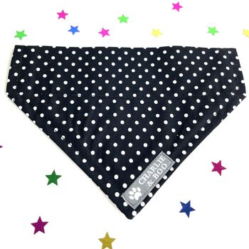 Dog bandana in red, blue, black or pink for girl or boys, 7 of 9