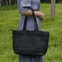 Leather Hand Woven Leather Bag Oversize, thumbnail 2 of 12