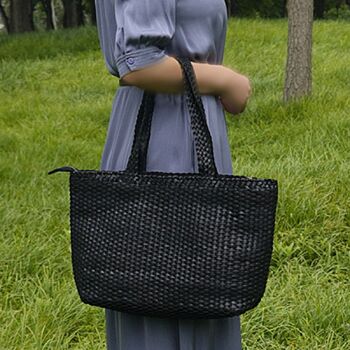 Leather Hand Woven Leather Bag Oversize, 2 of 12