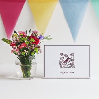 ‘Happy Birthday’ Botanical Posy Flower Letterbox Gift, 3 of 5
