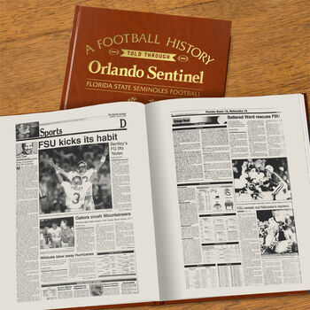 Florida State Seminoles College Football Personalised Gift Newspaper History Book, 9 of 12