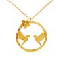 Turtle Dove Infinity Necklace In Gold Plated Silver, thumbnail 3 of 5