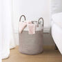 Cotton Rope Laundry Toy Storage Basket With Handle, thumbnail 1 of 7