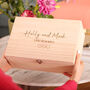 Personalised Hearts Keepsake Box For Couples Wedding, thumbnail 1 of 4