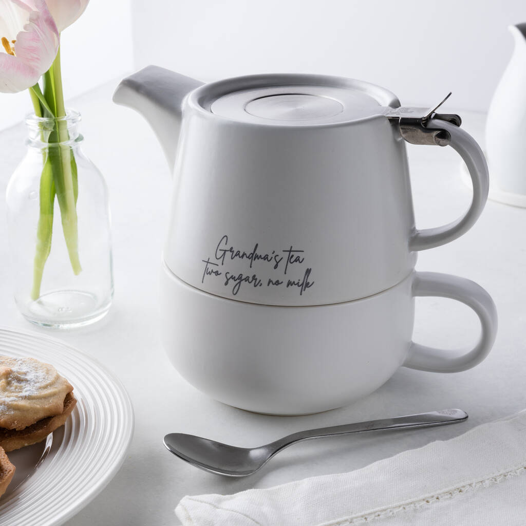Personalised Teapot And Mug Set For Her By TwentySeven