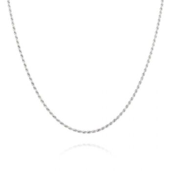 Sterling Silver Rope Chain Necklace, 4 of 5