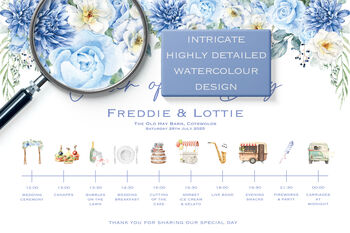 Wedding Illustrated Order Of The Day Sign, 2 of 8